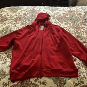 Men’s red polo hoodie